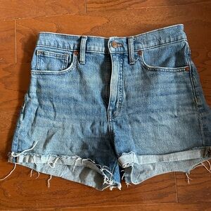 Madewell Light Blue High Waist Denim Shorts